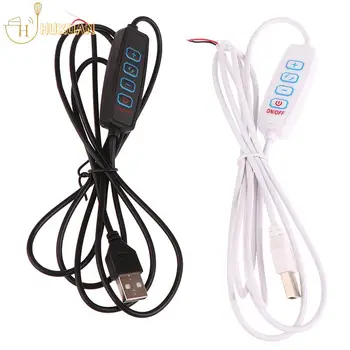 1,5 M, USB 5V LED-Tri-color Zatemnitev Barve Switch Kabel Dimmer 4-Tipka 2 kanalni Krmilnik Za Nizko Napetost LED SCT Bicolor Svetlobe