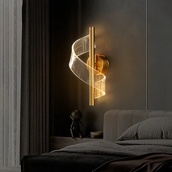 1 KOS LED Stenska Svetilka Spirala Razsvetljave v Zaprtih prostorih Doma Postelji Dnevna Soba, Hodnik, Dekorativne Stenske Svetilke