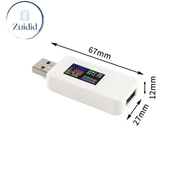 10-v-1 USB Tester Barvni Zaslon DC Digitalni Voltmeter Ampermeter Detektor Mobile Power Polnilec Kazalnik Hitro Polnjenje KWS-MX18L
