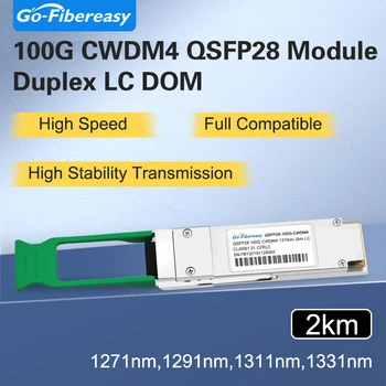 100 G QSFP28 CWDM4 Sprejemnik, Duplex Modul LC 2km 100GBASE-CWDM4 Združljiv Cisco,Intel,Huawei,Brin...Vlakna, Optična Oprema