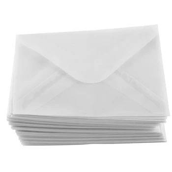100 kozarcev za Belo Prosojno Kuverte Kuverte Za DIY Dopisnica/Kartico za Shranjevanje,Poročna Vabila,Darilni Embalaži