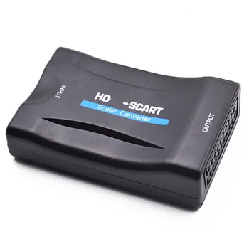 1080P HD za SCART Video Audio Upscale Pretvornik Napajalnik s Kablom USB
