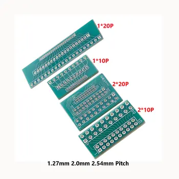 10PCS 1.27 mm 2,0 mm 2.54 mm Igrišču Izmenjave Prenos Ploščo Pretvornika 10P/20P Enotni Dvakrat Zapored Pin PCB PCI Adapter svet