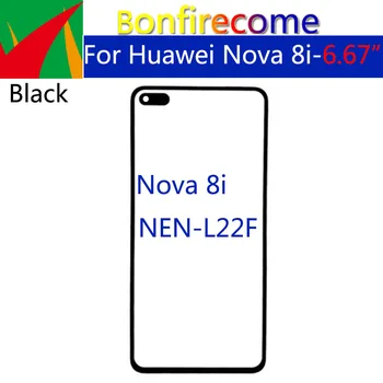 10Pcs\Veliko Za Huawei Nova 8i NEN-L22F Sprednji Dotik LCD Zaslon Iz Stekla, Pokrov Objektiva Z OCA Zamenjava
