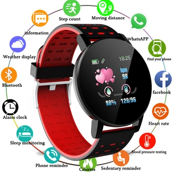 119 Plus Pametno Gledati za Moške Fitnes Gledam Ženske Smartwatch Nepremočljiva Pametne Ure Magic Band Android, IOS Montre Intelligente