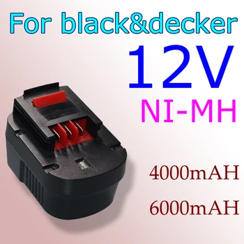 12V 4000/6000mAH Akumulatorska Baterija za Orodje Black&Decker A12 A12EX FSB12 FS120B A1712 HP12K HP12