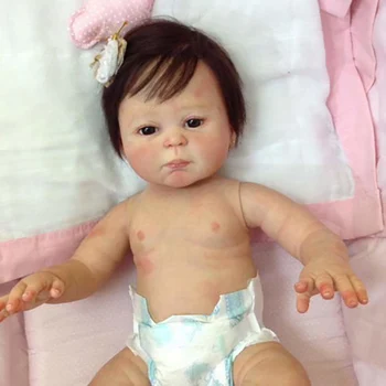 19 palca Prerojeni Kompleti Newborn Baby Lovelyn Polni Silikona Telo Unfished DIY Lutka Deli Kit Molde Bebê, ki so Prerojeni