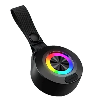 1Set Bluetooth Zvočnik Mini Prenosni Zvočnik RGB Pisane Luči Subwoofer Zunanji Brezžični Zvočnik