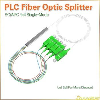 1X4 En Način SC/APC 0,9 mm Mini Jekla 1*4 Vlaknin Dvodimenzionalni Lightwave Vezja Priključek 5/10/20Pcs Veliko Optičnih PLC Splitter