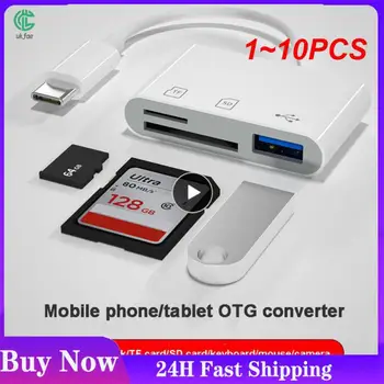 1~10PCS Tip-C Adapter TF CF, SD Memory Card Reader OTG Pisatelj Compact Flash USB-C za IPad za Macbook USB Tip C
