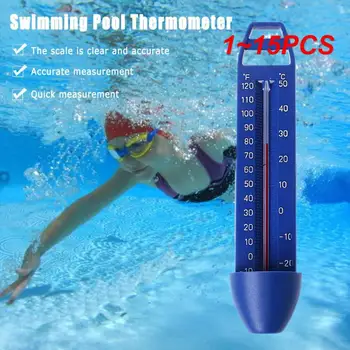 1~15PCS Prenosni ABS Plastike Bazen Plavajoči Termometer Kad SPA jacuzziju Ribniki Temperatura Vode Tračni Meter