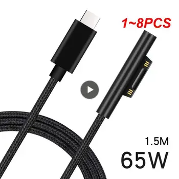 1~8PCS 180 CM Adapter za Polnilnik USB Tip C PD Hitro Kabel za Polnjenje, Napajanje Za Microsoft Surface 7/6/5/4/3 Knjige/Knjiga 2