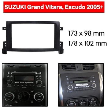 2 Din Avto DVD Stereo Radio Fascijo Armaturna Plošča Okvir Trim Double Din Komplet Za Suzuki Grand Vitara 2005-2014