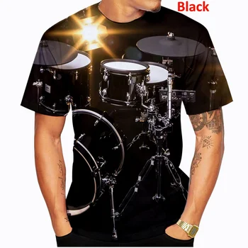 2023 Poletni Glasbeni Instrument Natisnjeni Poletje Nov Slog 3D printed majica s kratkimi rokavi Moški / Ženske Modni Kratka sleeved Tshirt 100-6XL