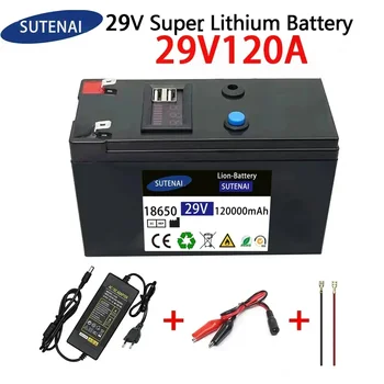 29V Baterije 120Ah litij-ionska baterija 18650 Polnilna baterija za sončne energije za električna vozila baterije+29.4v2A polnilnik