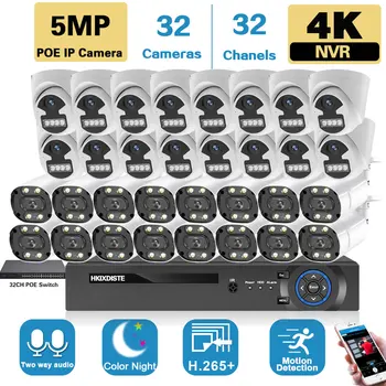 32CH 4K Ultra HD POE Omrežna Kamera za Video Nadzor Sistema 5MP Barve Night Vision Dome Bullet Varnostne Kamere CCTV Sistema Kit