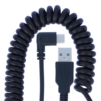 40 CM USB 2.0 Moški-Tip-C Moški 90 Stopinj Zložljive Podatki Kabel za Polnjenje