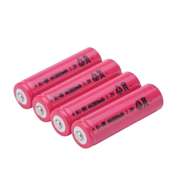 4PCS/nastavite na Debelo AA Polnilne Ni-MH baterije 1,2 V 3800mAh Za igrače, Kamero, Mikrofon, Akumulatorji, Celica 3 barve