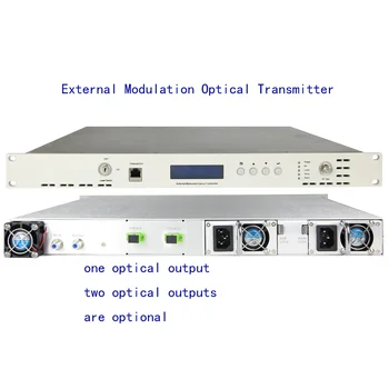 50-200KMs brezplačna dostava CATV zunanje modulirane Optični Oddajnik, 1550nm zunanje modulacije RF za optični pretvornik,
