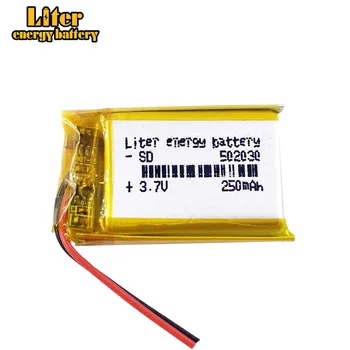 502030 lažji litijeva baterija 3,7 v 250MAH majhne zvočnike točke branje pero mp3 Bluetooth celic baterije