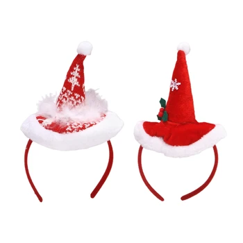 652F Božični Klobuk Headdress Pero Hat Santa Glavo Počitnice za Ustvarjalno Headdres