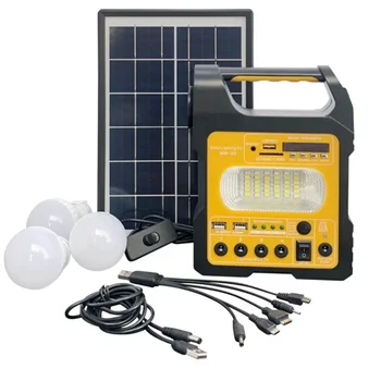 6W Solarni Generator Prostem Moč Prenosni Solarni Panel Komplet za Polnjenje Baterije LED Razsvetljave Sončne Celice S 3 LED Žarnice