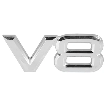 7.5x3.5 cm Auto avto V8 nalepke 3D Chrome Nalepke Značko Emblem