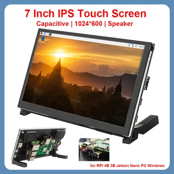 7 Palčni IPS Zaslon na Dotik za Raspberry Pi 1024*600 HD LCD Kapacitivni Zaslon Zaslon za RPI 4 3B Jetson Nano PC Windows AIDA64