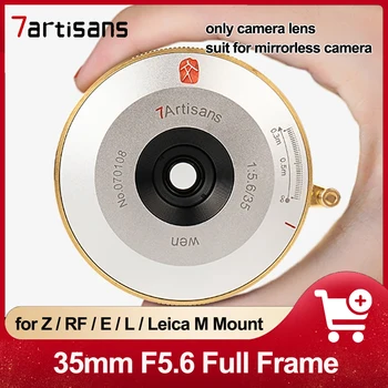 7artisans 35mm F5.6 Pan-Poudarek Objektiv Leica M Ročna Izostritev celotnega Posnetka Kamera, Objektiv Leica M1 M5 Sony A7 Canon RF Nikon Z50