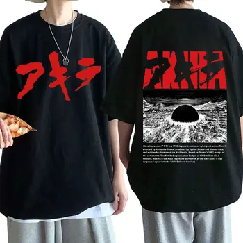 90. letih Anime Akira Graphic T-majice Letnik Manga Kaneda Shotaro T-shirt za Moške, Modni Harajuku Gothic Prevelik t shirt Ulične