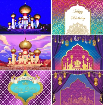 Aladdin Čarobno Temo Ozadje Arabskem Rojstni Dekor Transparent Indijski Ramadana Kareem Fotografija Photobooth Rekviziti