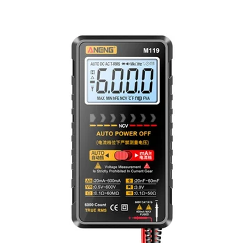 ANENG M119 Prenosni Digitalni Multimeter 6000 Šteje Multimetro Avometer Tranzistor Kondenzator Tester