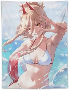 Anime Manga Japonski Plaža, Bikini Girl Ženska Srčkan Seksi Umetnine Demon Tapiserija Steno Tapiserija Steni Visi Dekor Wall Art