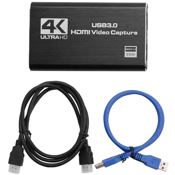 Avdio in Video posnetki Kartico, 4K USB 3.0 Zajemanje Video Adapter Pretvornik Za igre na Srečo Pretakanje Živo Video Snemanje