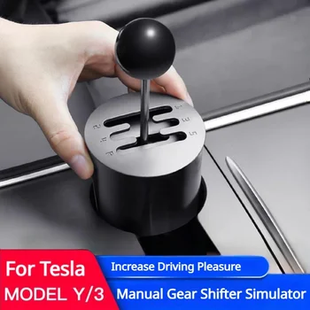 Avto Priročnik za Prestavno Ročico za Tesla Model 3/Y Vode, Skodelico Imetnika Notranje Spremembe Dodatki Avto Shift Rocker Simulator Igrača