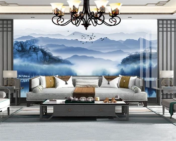 beibehang Prilagodite nov sodoben minimalističen novi Kitajski slog, črnilo krajine TV sliko za ozadje stene papirjev doma dekor