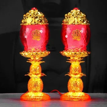 Bog Bogastva, Svetilke, Električni Sveče, LED Buda, ki Ponujajo Gospodinjski Brezdimni Večna Moč Vtikač, 2 Kosa