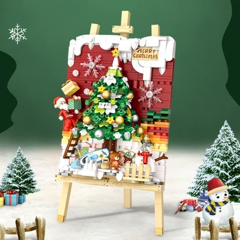 Božično drevo stereograph slikarstvo otrok gradnikov sestavljanke zbiranje igrač za otroke je Pomlad Festival darila