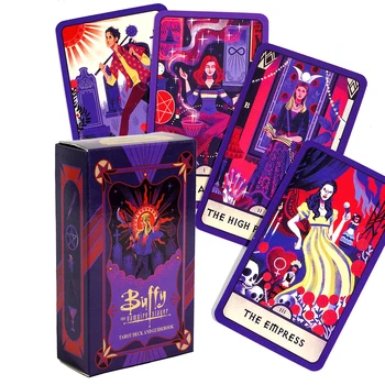 Buffy the Vampire Slayer Tarot 78 kartice Krovom Sledite modrost Buffy lepo ilustrirana vedeževanje Igra Vedeževanje