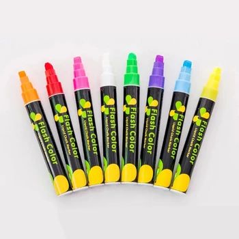 Candy Barve za Osvetljevanje Fluorescentna Pero Tekoče Kreda flomaster Za LED Pisanje Odbor Za Barvanje Grafitov Pisarniški
