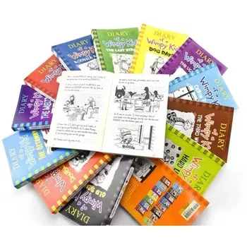 Celoten Sklop 20 Nosilce 1-8/9-16/17-20 Dnevnik Wimpy Kid angleški Knjigi Dnevnik Wimpy Kid Boxed Otrok Fiction Knjig