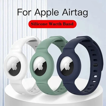 Cover za Apple AirTag Mehki Silikonski Trak Zraka Oznako Anti-izgubila Zapestnico Zaščitna Primeru Lupini otrok Tracker Lokator Watch Band