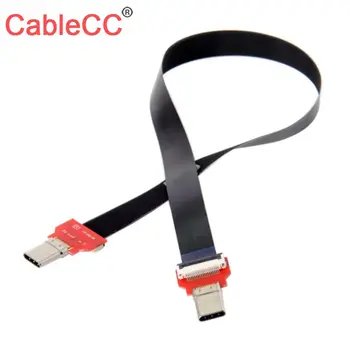 CY Xiwai FPC Ravno USB 3.1 Tip-C USB-C Moški Moški Podatkovni Kabel 20 cm za Macbook & Prenosni računalnik in Telefon & Drive
