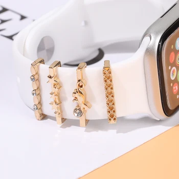 Diamond Metulj Kovinski Čare Dekor Obroč Za Apple Watch Band Ornament Broška Pametno Gledati Trak Pribor Za iwatch Zapestnica