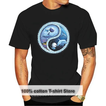 Dolphin Yin Yang Majica S Kratkimi Rokavi Ženske