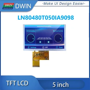 DWIN 5 Palčni zaslon 800x480 900 Svetlo 40PIN 24-bitno RGB Ohmska, občutljiv na Dotik TFT LCD Modul LCD Zaslon