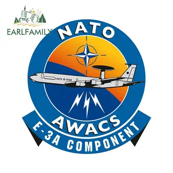 EARLFAMILY 13 cm x 12,5 cm Smešno Nalepke za NATO AWACS E-3A Decals Okna, Prtljažnik 4X4 Avto Nalepke