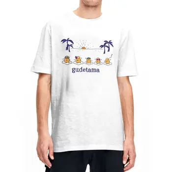 Edinstven Gudetama Hula T-Shirt za Moške, Ženske Okrogle Ovratnik Čista Bombažna Majica Kratek Rokav Tees Ideja za Darilo Oblačila