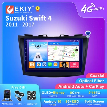 EKIY T7 QLED Android 10 avtoradia Za Suzuki Swift 4 2011 - 2017 AI Glas Stereo Multimedijske Video Predvajalnik Navi 2din DVD Vodja Enote