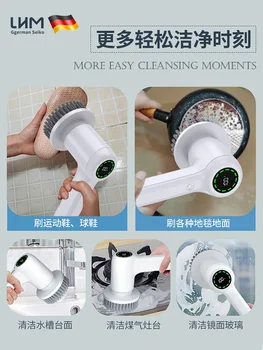 električna ščetka za čiščenje večnamensko electric fish tank krtačo gospodinjski kuhinja ročni dolg ročaj kopalnica krtačo pot orodje